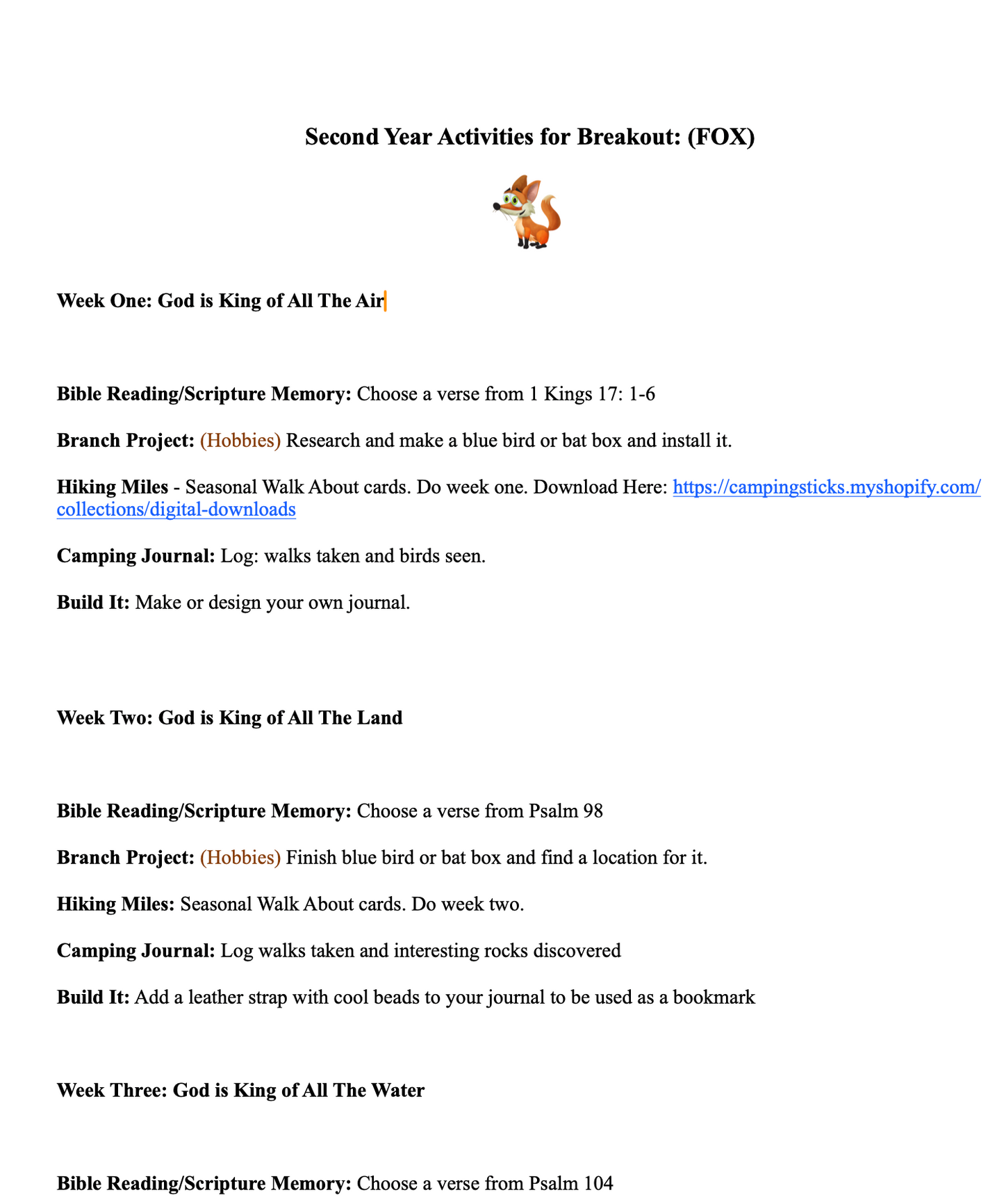 Help for the Worthy Life Award: Year Two Adventure Guide