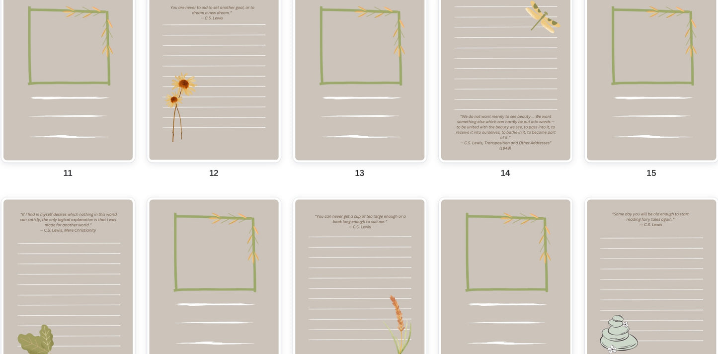 Campers NATURE JOURNAL - digital download