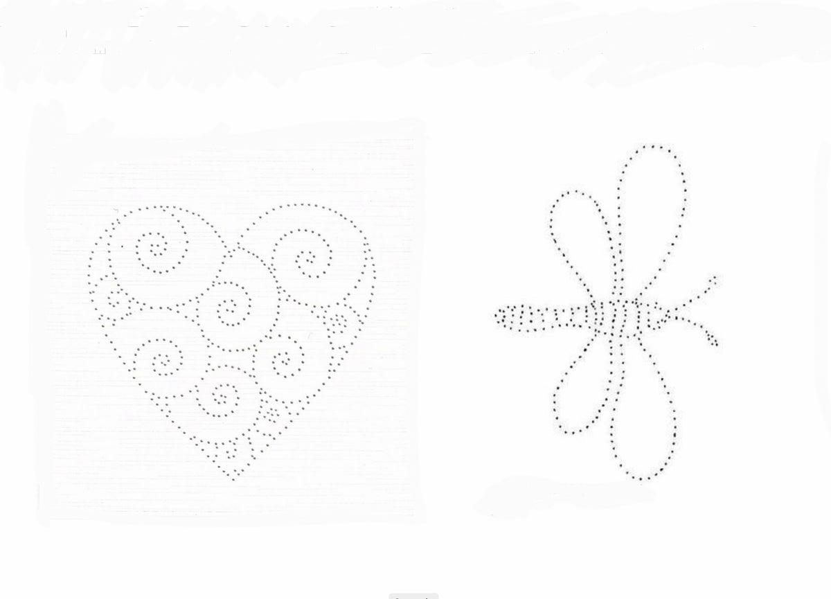 Handwork: paper perforating templates
