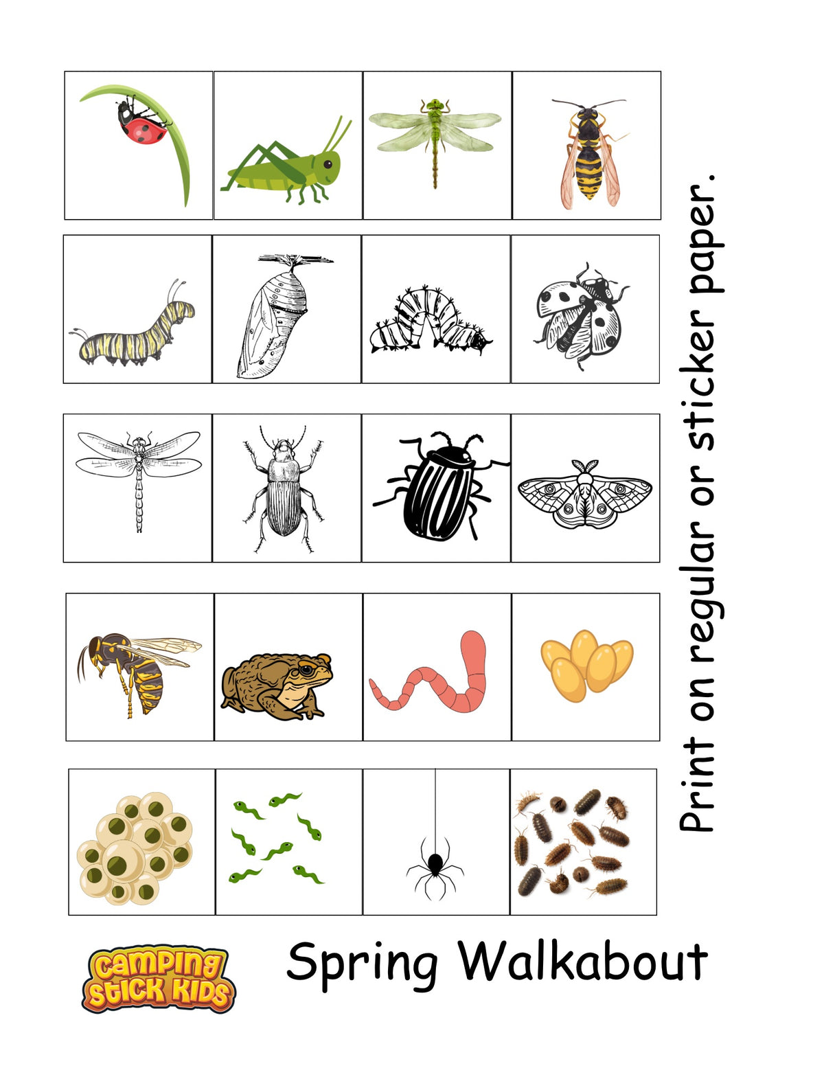 Spring Walkabout Cards: Digital Download