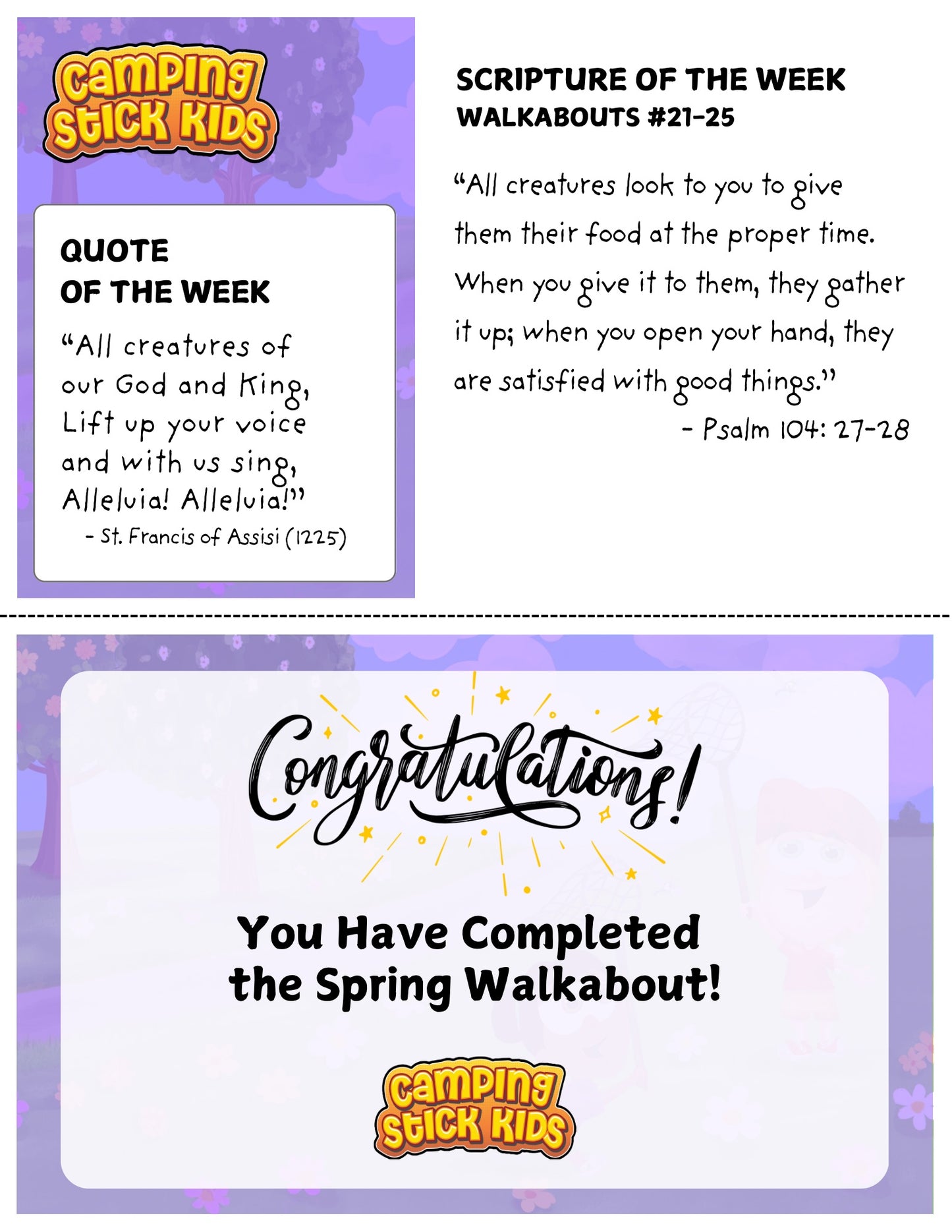 Spring Walkabout Cards: Digital Download