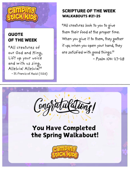 Spring Walkabout Cards: Digital Download