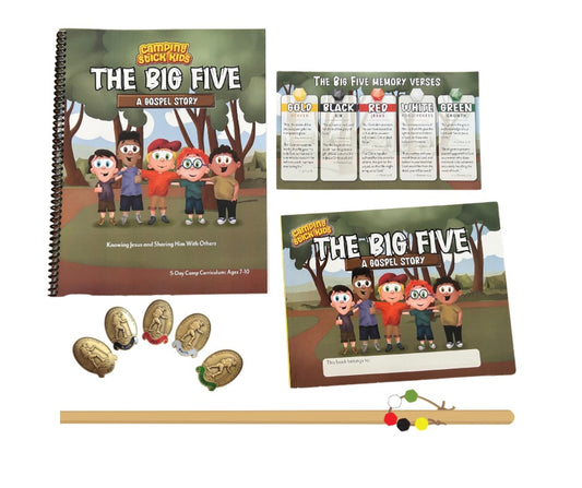 The Big Five A Gospel Story Leaders Guide with campers kit