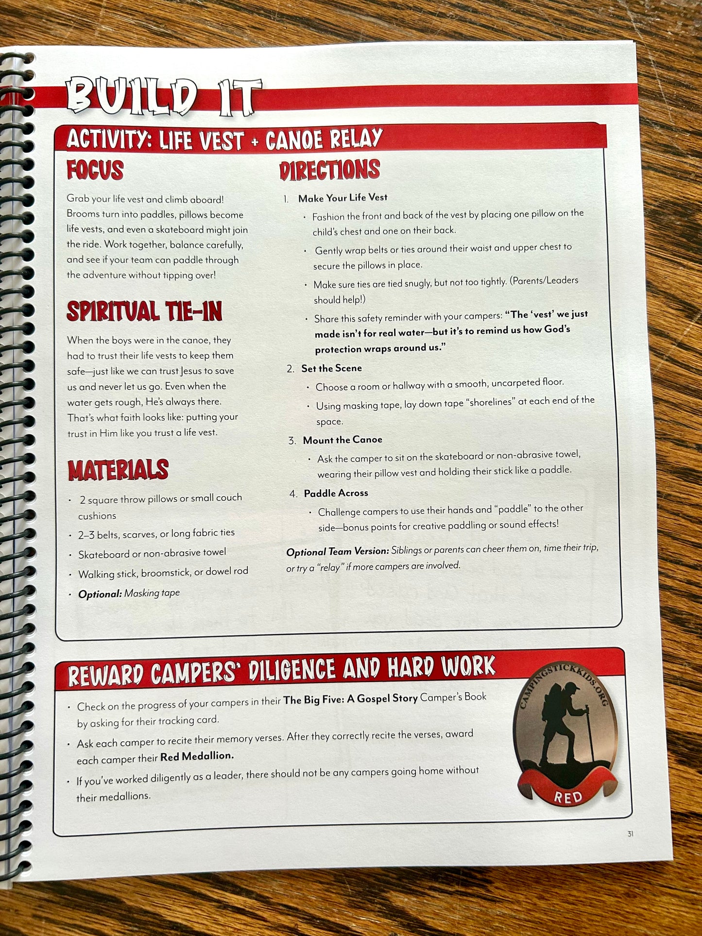 The Big Five A Gospel Story Leaders Guide with campers kit