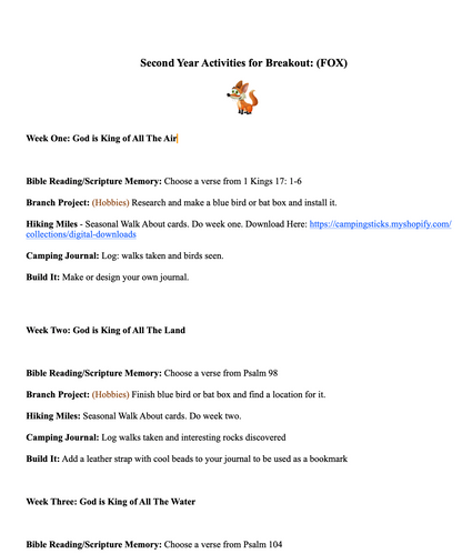 Help for the Worthy Life Award: Year Two Adventure Guide