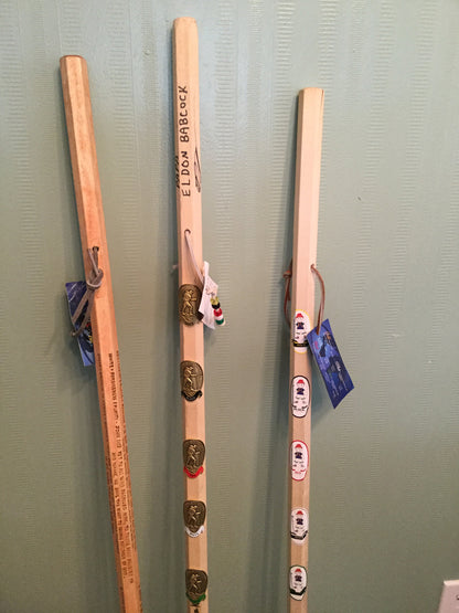 1 set of 5 metal medallions for hiking sticks